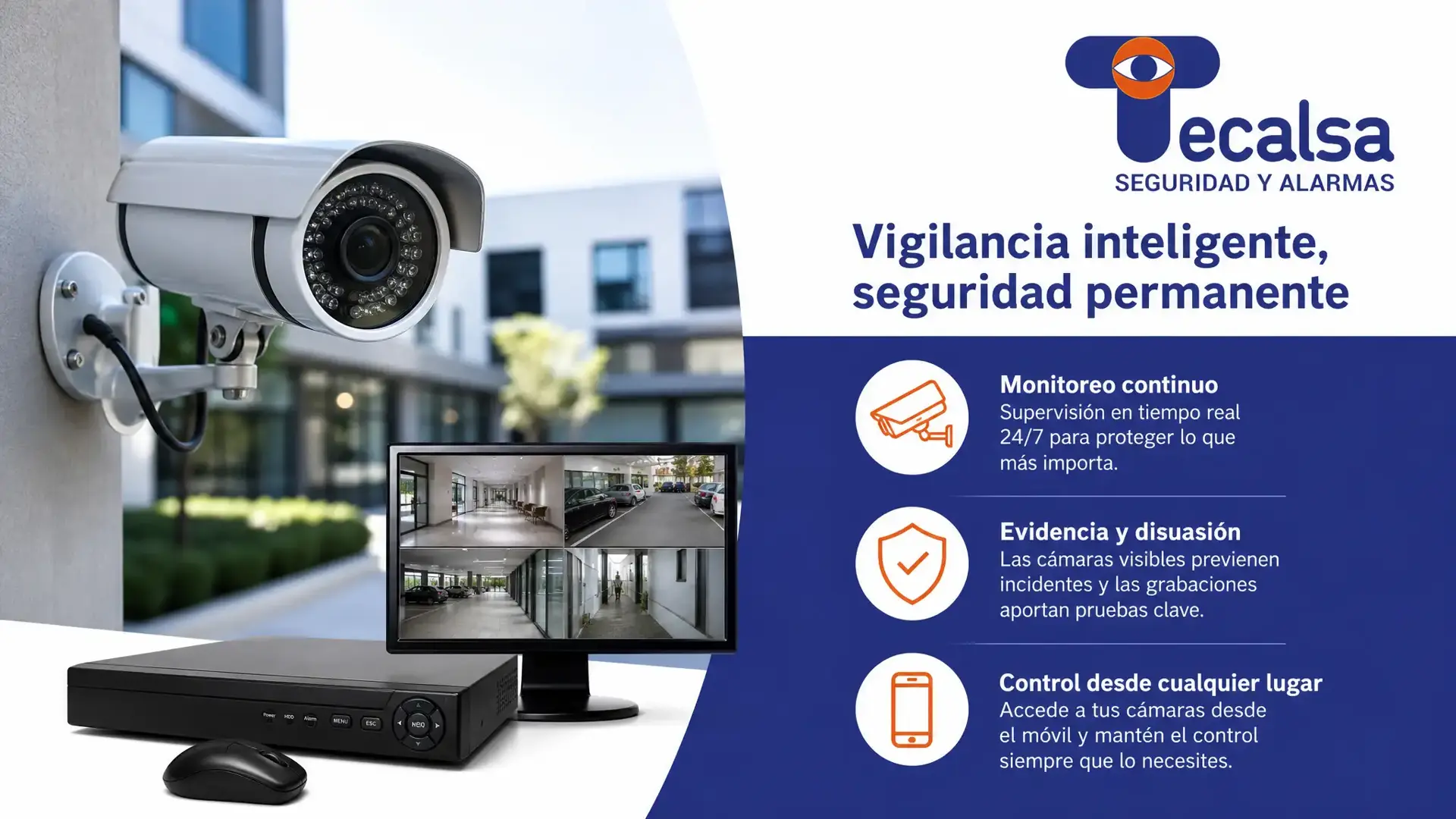 El CCTV une cámaras, grabador y monitores en una red cerrada