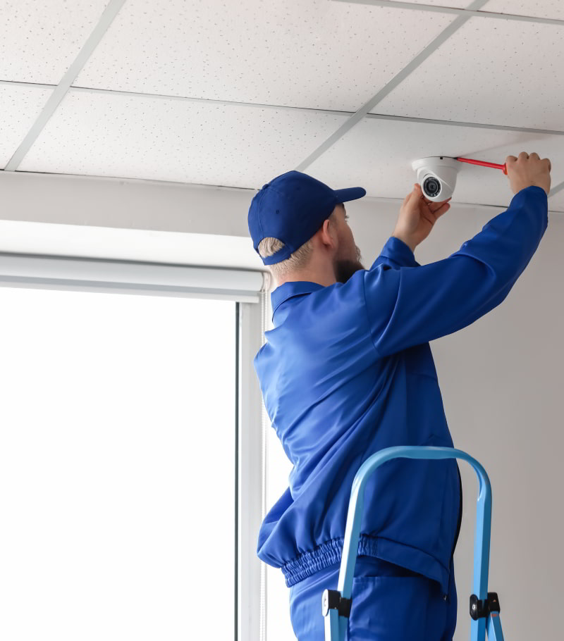 Paso para instalar una camara de vigilancia exterior